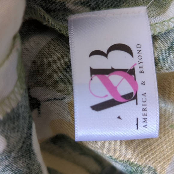 American & Beyond Tropical Flowers High Low Maxi Dress XS - Picture 14 of 16